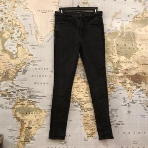 Abercrombie & Fitch Simone Super High Rise Skinny Jeans Size 28 Black